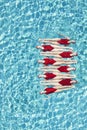 Swimmers Performing Synchronized Swimming Royalty Free Stock Photo
