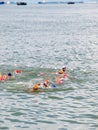Swimmers in the Sea Royalty Free Stock Photo