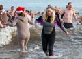 Swimmers Take Part In New Years Day Swim.