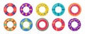 Set of swimming rings. Royalty Free Stock Photo