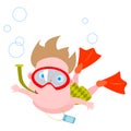 Swimming boy Royalty Free Stock Photo