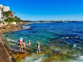 Swimming at Cabbage Tree Bay, Manly, Sydney, Australia Royalty Free Stock Photo