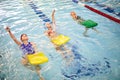 Swimming class in pool