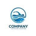 Swimming club sport logo Royalty Free Stock Photo