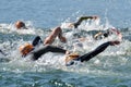 Swimming competition at the aqua duathlon in Gmunden am Traunsee