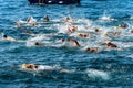 Swimming competition in the sea - Tellaro La Spezia Liguria Italy Royalty Free Stock Photo