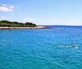 Swimming among Croatian islands