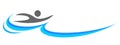 Swimming water sport graphic in vector quality.