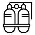 Swimming equipment icon, outline style Royalty Free Stock Photo