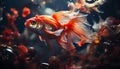 Swimming fish in underwater beauty, nature elegance in motion generated by AI
