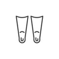 Swimming flippers outline icon