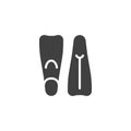 Swimming flippers vector icon