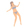 Swimming girl icon cartoon vector. Water swimmer Royalty Free Stock Photo