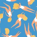 Swimming girl pattern