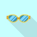Swimming glasses icon, flat style