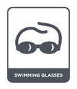 swimming glasses icon in trendy design style. swimming glasses icon isolated on white background. swimming glasses vector icon Royalty Free Stock Photo