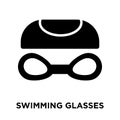 Swimming Glasses icon vector isolated on white background, logo