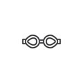 Swimming glasses outline icon