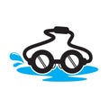 swimming glasses. Vector illustration decorative design