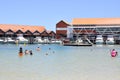 Swimming at Hillarys Boat Harbour Royalty Free Stock Photo