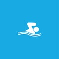 Swimming icon illustration. Royalty Free Stock Photo