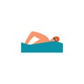 Swimming icon,  swimming pool on white background, water swim sport. Vector illustration. eps10 Royalty Free Stock Photo