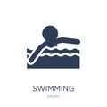 Swimming icon. Trendy flat vector Swimming icon on white background from sport collection Royalty Free Stock Photo