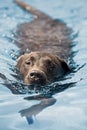 Swimming Labrador Royalty Free Stock Photo