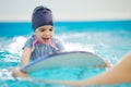 Swimming lessons for small kids theme Royalty Free Stock Photo