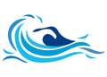Swimming logo Royalty Free Stock Photo