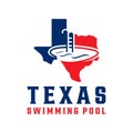 swimming logo in the state of texas Royalty Free Stock Photo