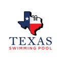 swimming logo in the state of texas Royalty Free Stock Photo
