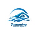 Swimming logo Royalty Free Stock Photo