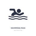 swimming man icon on white background. Simple element illustration from Sports concept Royalty Free Stock Photo