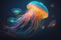 Swimming medusa jellyfish Royalty Free Stock Photo