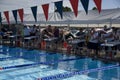 Swimming meet in Pasco Washington, children swimming