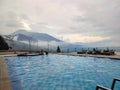 swimming with mountain views feel like heaven