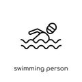 Swimming person icon from Summer collection.