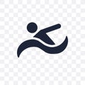 Swimming person transparent icon. Swimming person symbol design