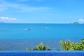 Swimming pool with beautiful view on Samui island Royalty Free Stock Photo