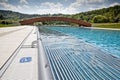 Swimming pool in summer.