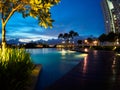 Swimming pool blue sky sunset at Butterworth, Penang, Malaysia