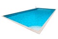 Swimming pool with blue water isolated Royalty Free Stock Photo