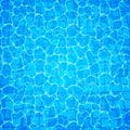 Swimming pool bottom caustics ripple and flow with waves background. Seamless blue ripples pattern. Vector illustration Royalty Free Stock Photo