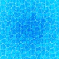 Swimming pool bottom caustics ripple and flow with waves background. Seamless blue ripples pattern. Vector illustration