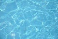Swimming pool bottom caustics ripple and flow with waves background. Summer background. Texture of water surface Royalty Free Stock Photo