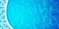 Swimming pool bottom caustics ripple and flow with waves background. Texture of water surface. Overhead view. Vector Royalty Free Stock Photo