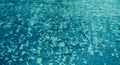 Swimming pool bottom with ripple and flow with waves background. Reflection blue wave water from raining on the outdoor swimming Royalty Free Stock Photo