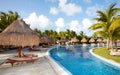 Swimming pool at caribbean resort.