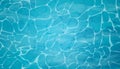 Swimming pool with clean, shimmering turquoise tropical water with ripples. Top view. Waves effects. Texture of water Royalty Free Stock Photo